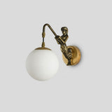 Rustik Kugle Væglampe - Vintage Design Sconce
