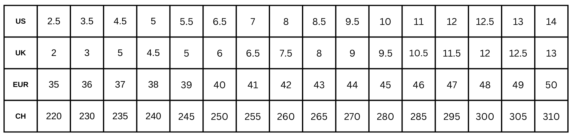 Size Guide