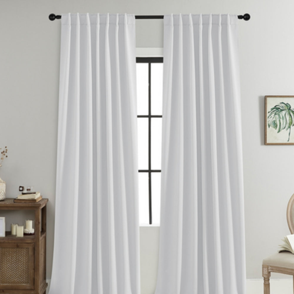 Termiske Moerklaegningsgardiner med Luksus Finish - Hvid - Curtain - {{ product_tags }