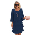 Stilfuld midikjole - A-line snit, feminine flæsedetaljer