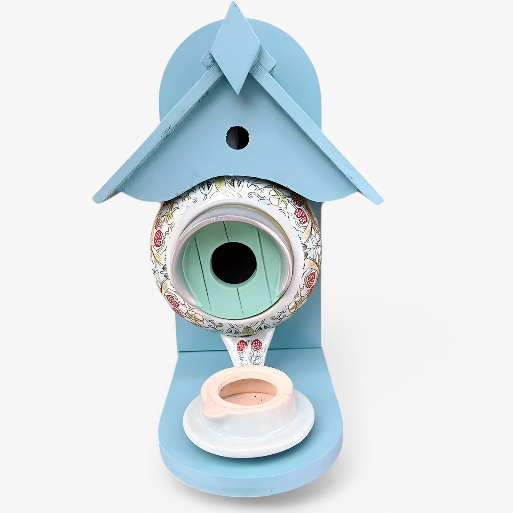 Tekande | Fuglemadshus med Unikt Teapot Design til Havens Fugle - Blå - house & garden - {{ product_tags }