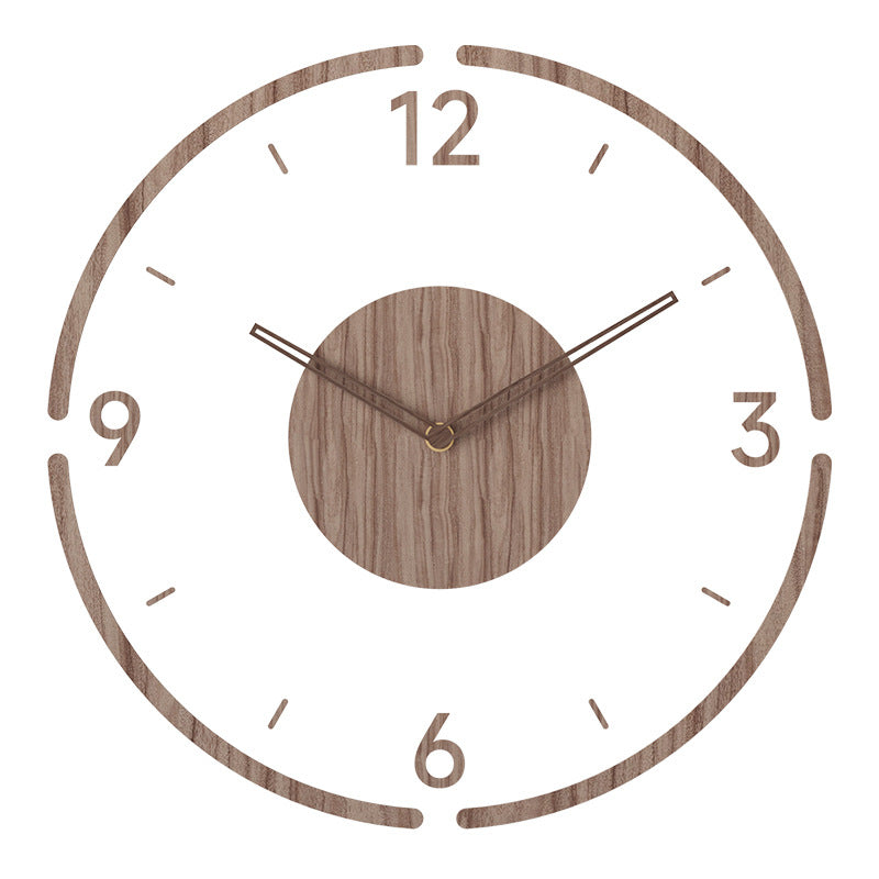 Nordische Stilte | 14-inch Massief Houten Wandklok – Voegt Tijdloze Elegant toe aan Elke Kamer