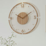 Nordic Silence | 14-Inch Wall Clock in Solid Wood - Adds Elegance to Any Room