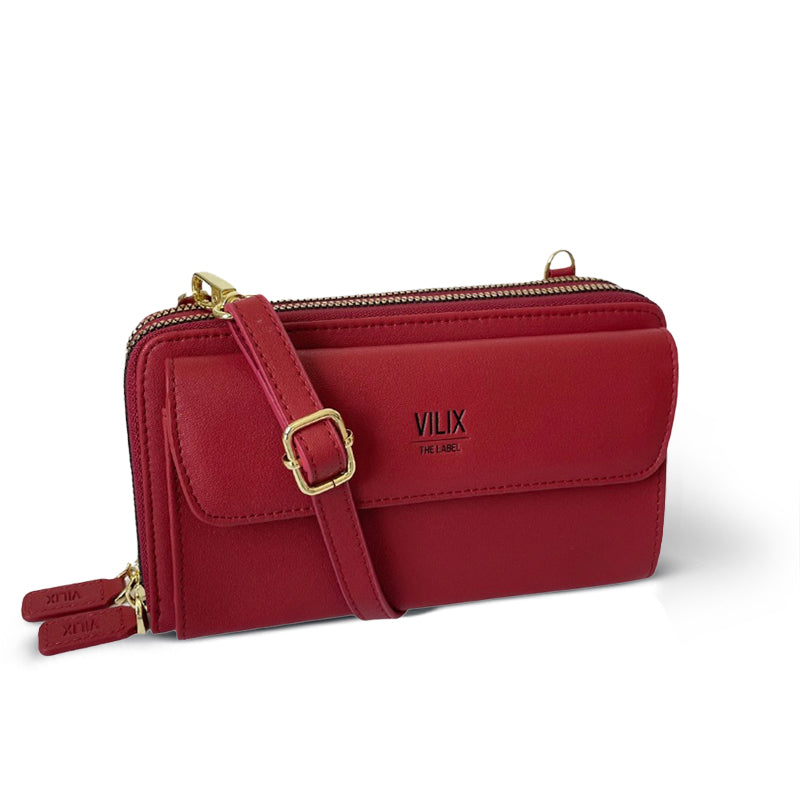EviBella | Custodia compatta per telefono - Bordeaux rød - bags - {{ product_tags }