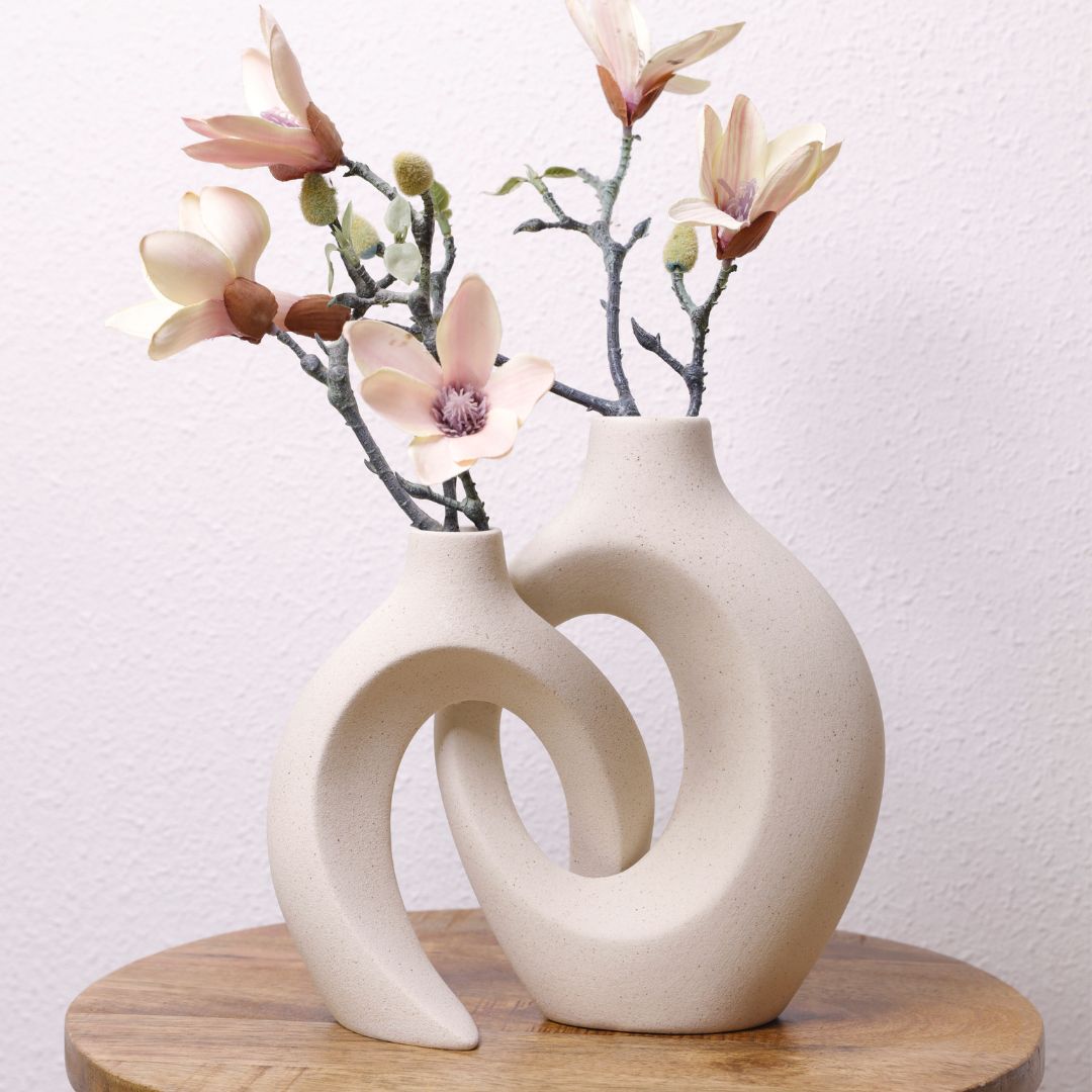 Gleora - Flettet blomstervase - Cremehvid - house & garden - {{ product_tags }