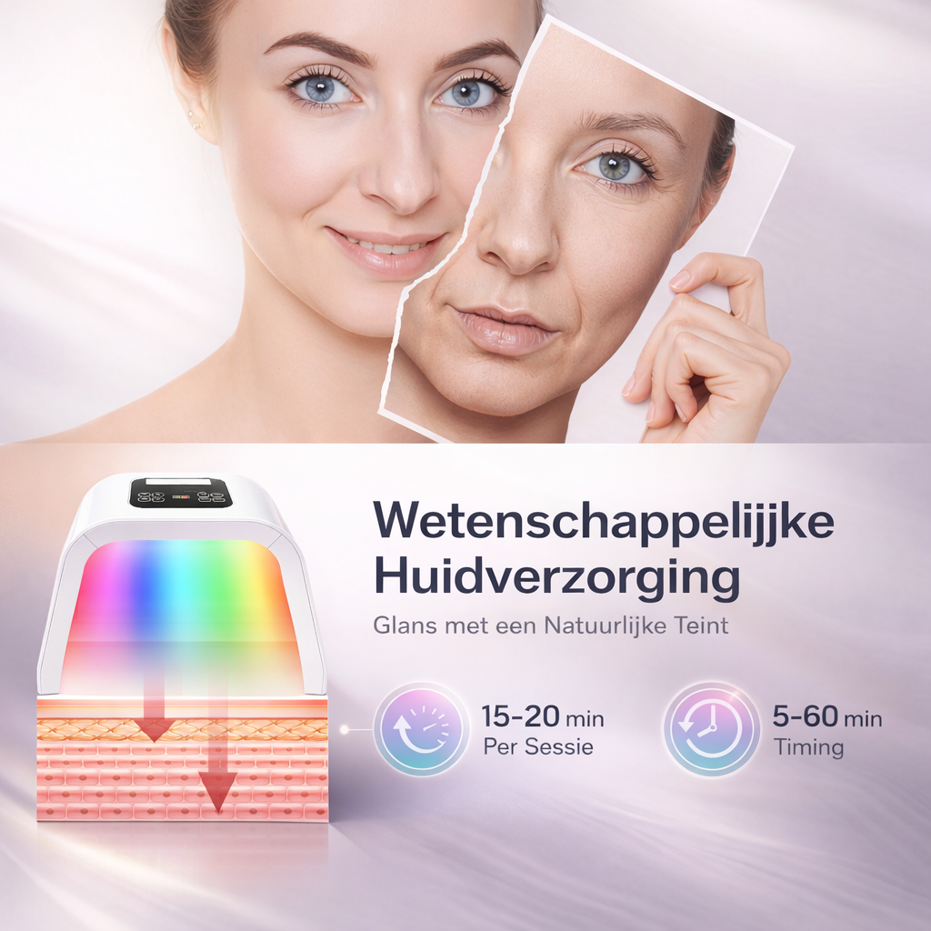 LED Lysterapi Ansigtsmaske - Hudplejeapparat - - Wellness - {{ product_tags }