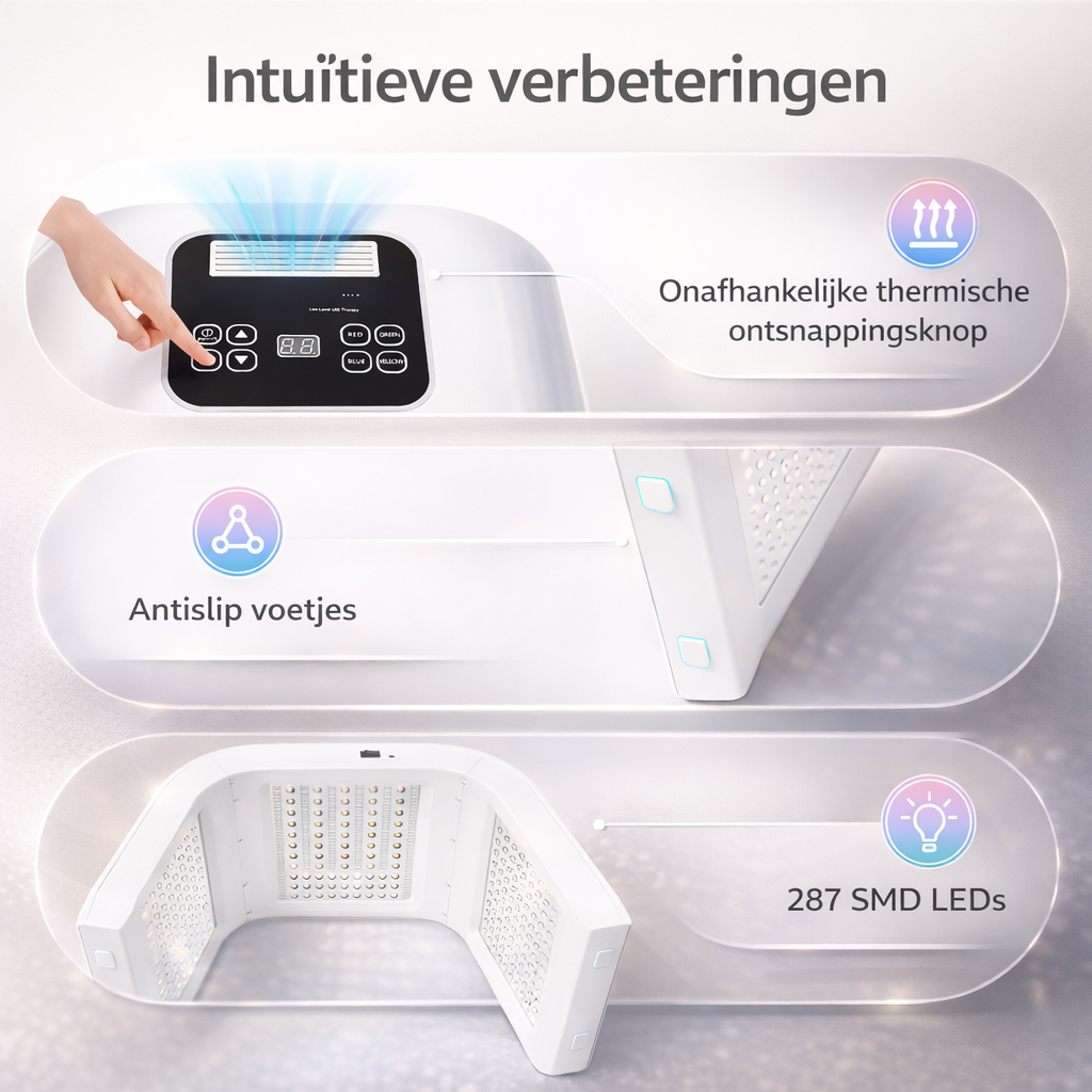 LED Lysterapi Ansigtsmaske - Hudplejeapparat - - Wellness - {{ product_tags }