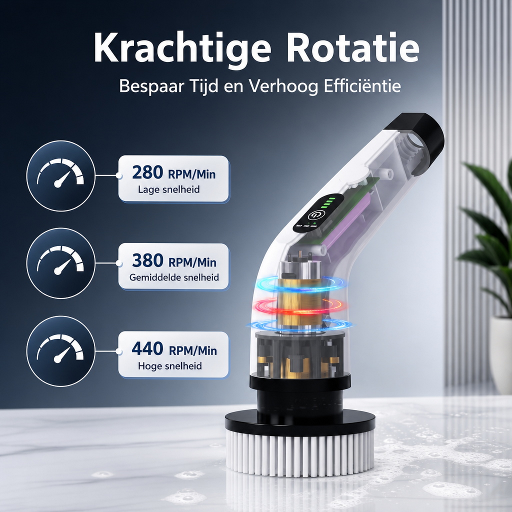 ScrubPro Elektrisk Spin Skrubber - Ledningsfri Rengøringsbørste - - Wellness - {{ product_tags }
