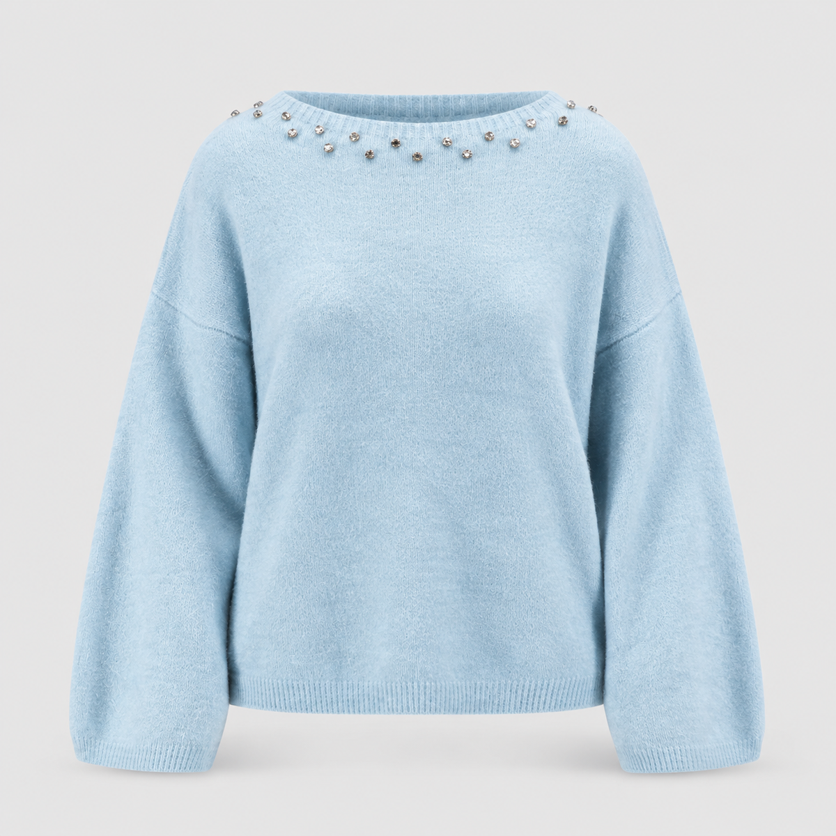 Luftig Sweater med Strass-Halsudskaering - - Sweater - {{ product_tags }
