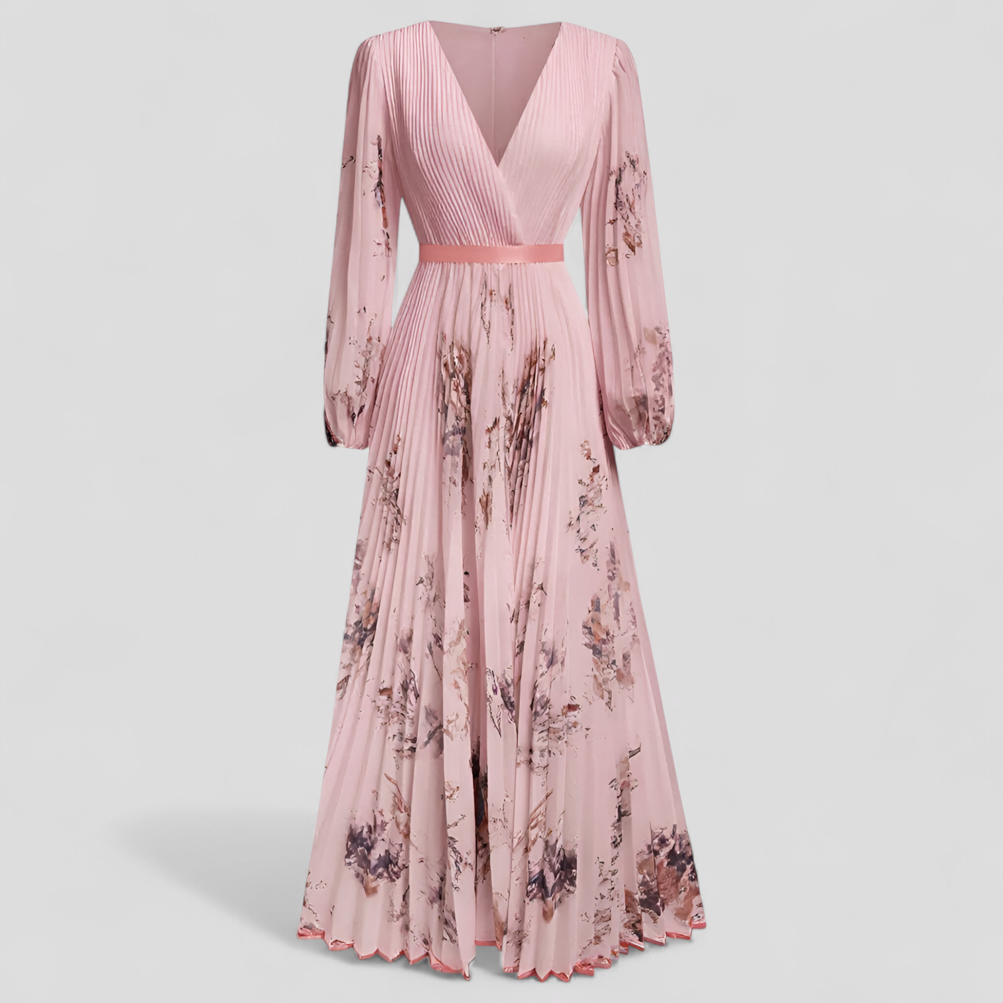 Amanda | Kvinders Elegant Maxi Kjole - Rosa - Maxi Kjoler - {{ product_tags }