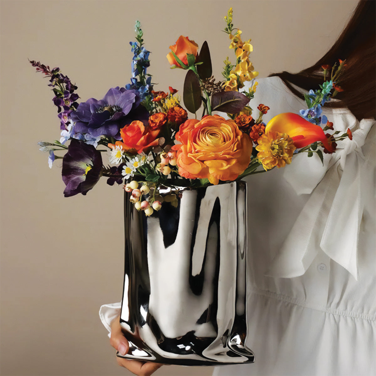 Fållad blombukett | Samtidsdekoration, perfekt til alle rum - - house & garden - {{ product_tags }
