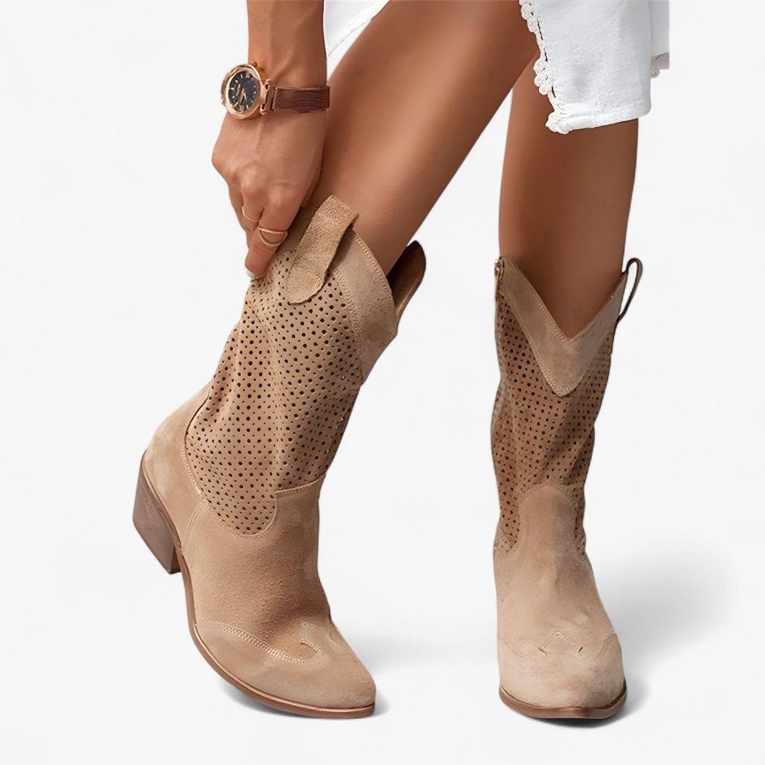 Dorothy – Moderigtige og elegante cowboystøvler - Brun - shoes - {{ product_tags }