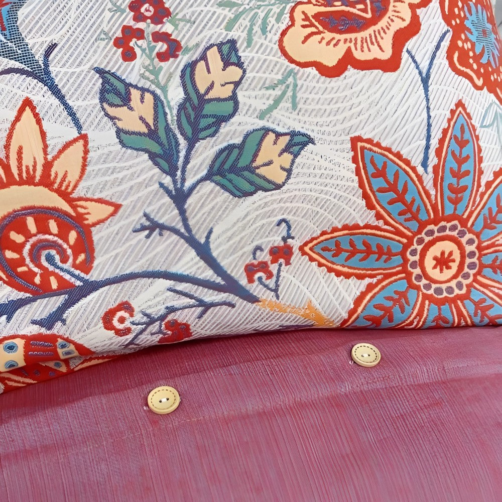 Pudebetræk i Blomstret Boho Stil - 100% Bomuld (2 stk.) - - - {{ product_tags }