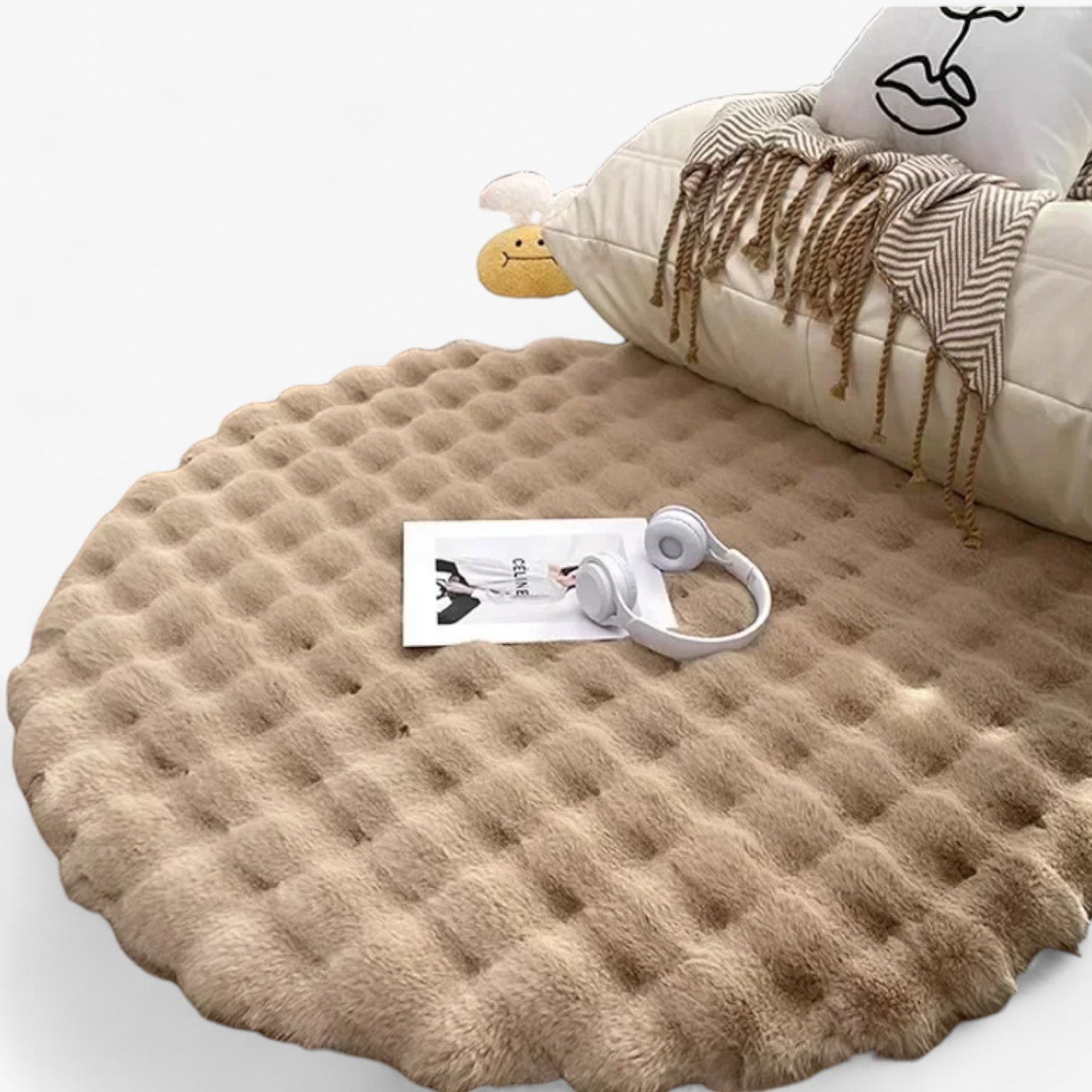 Arionna | Fluffy skridsikkert tæppe til stue og soveværelse - - house & garden - {{ product_tags }