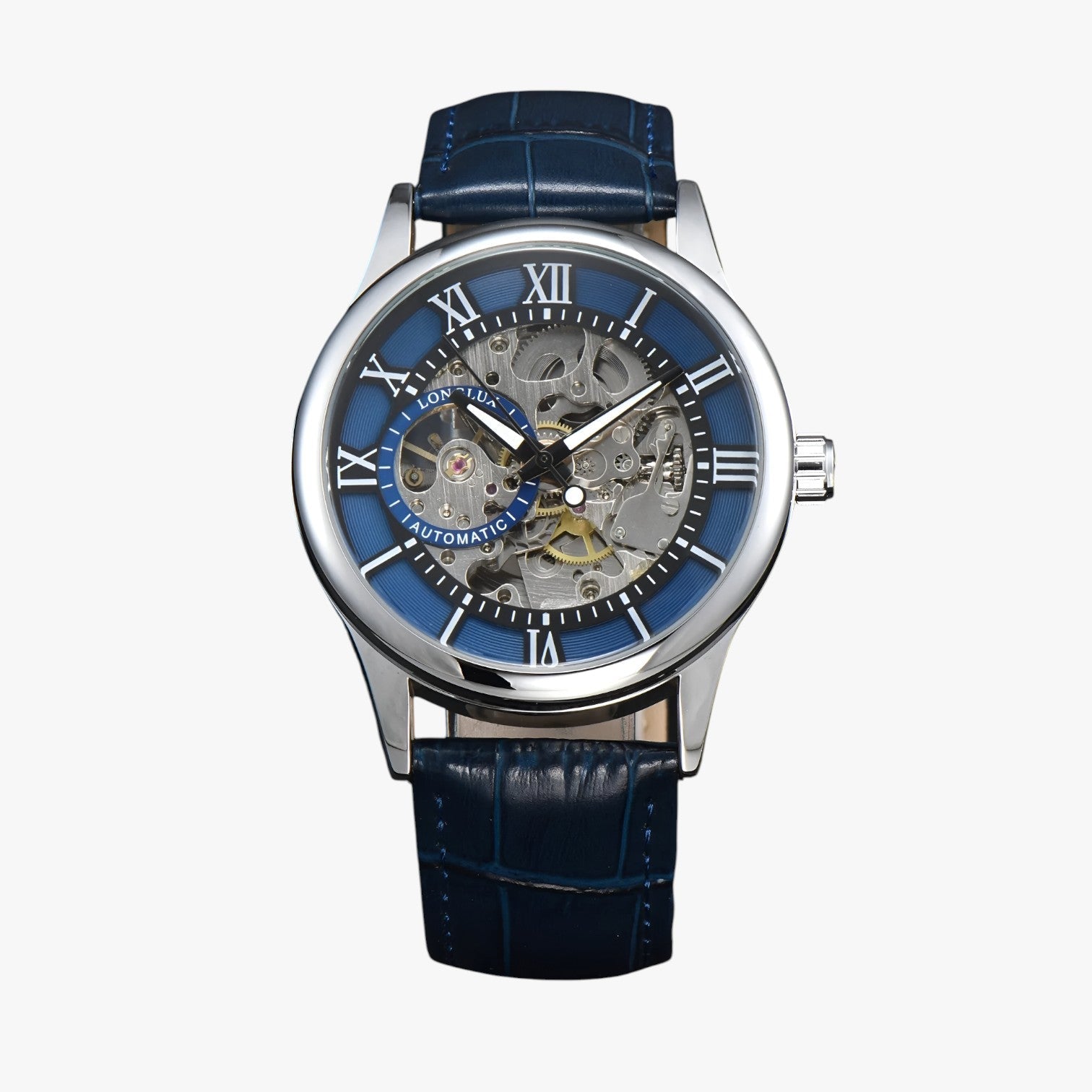 Robert | Elegant vandtæt ur i læder - Blå hvid - watches - {{ product_tags }