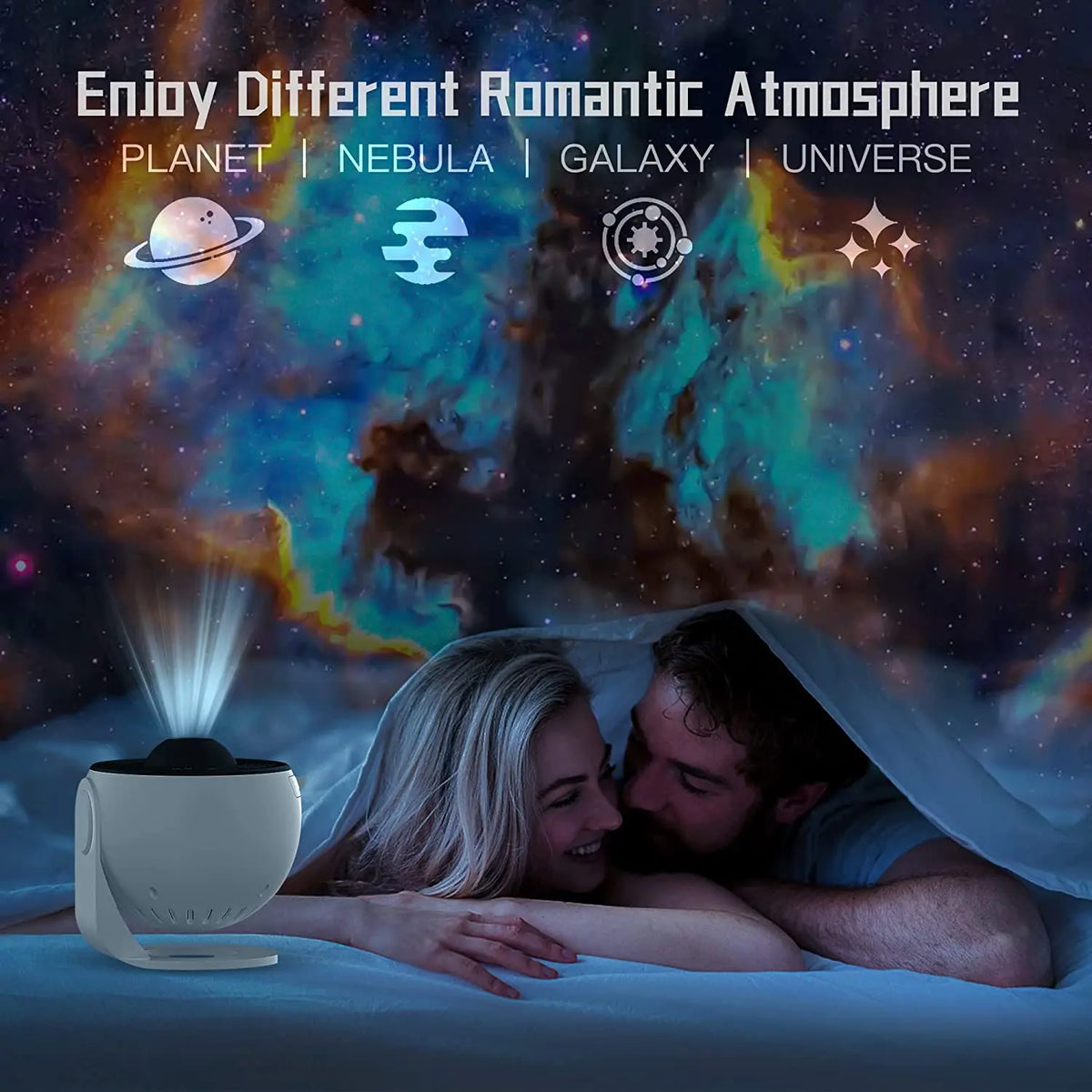 Galaxy Stjerneprojektor – 360° Roterende Stjernehimmel-lampe med 13 Skiver - - Night Light Projector - {{ product_tags }