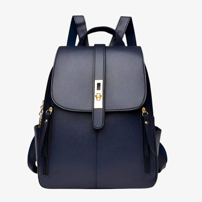 Dana | Elegant dames læder rygsæk - Perfekt til hverdag og rejser - Blå - bags - {{ product_tags }
