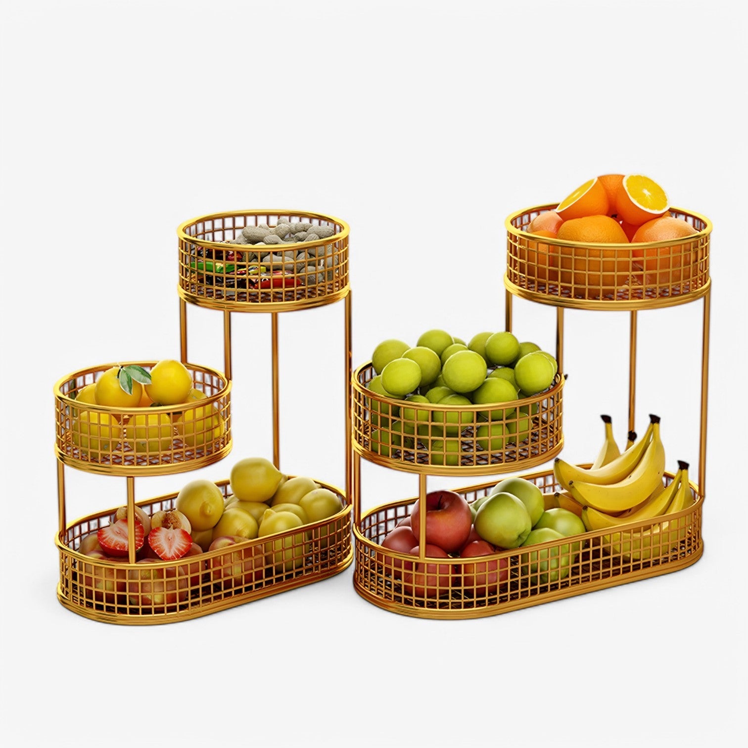 Milena | Stilfuld jern frugtskål – Hold frugt frisk og organiseret - - house & garden - {{ product_tags }