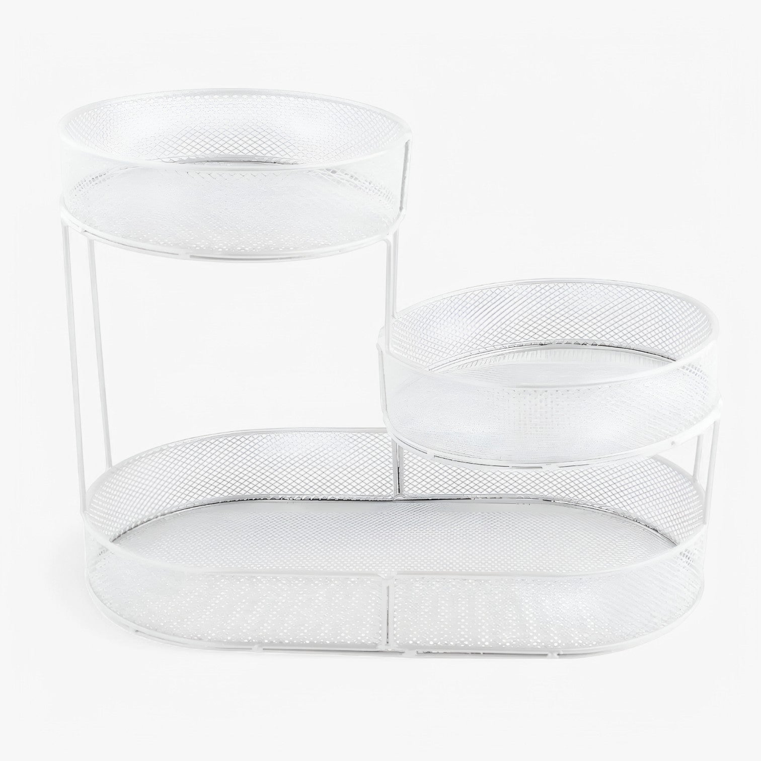 Milena | Stilfuld jern frugtskål – Hold frugt frisk og organiseret - Stil2 hvid - house & garden - {{ product_tags }