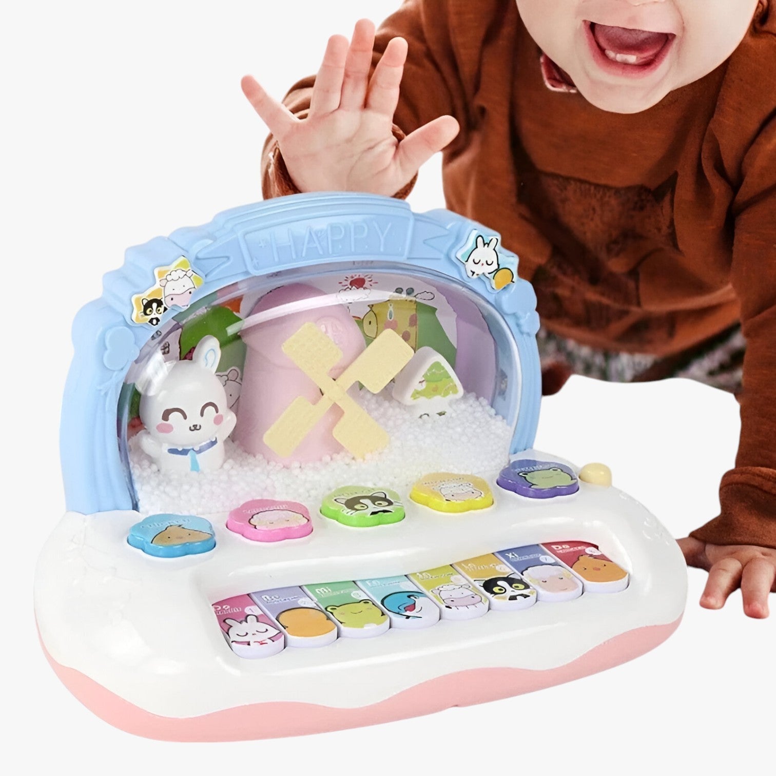 Felicity Baby Puzzle Musik Klaver – Leg, lær og strål med LED-lys - - baby - {{ product_tags }