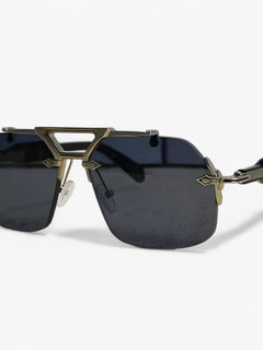 Tabb | Oversized punk metalen randloze zonnebril