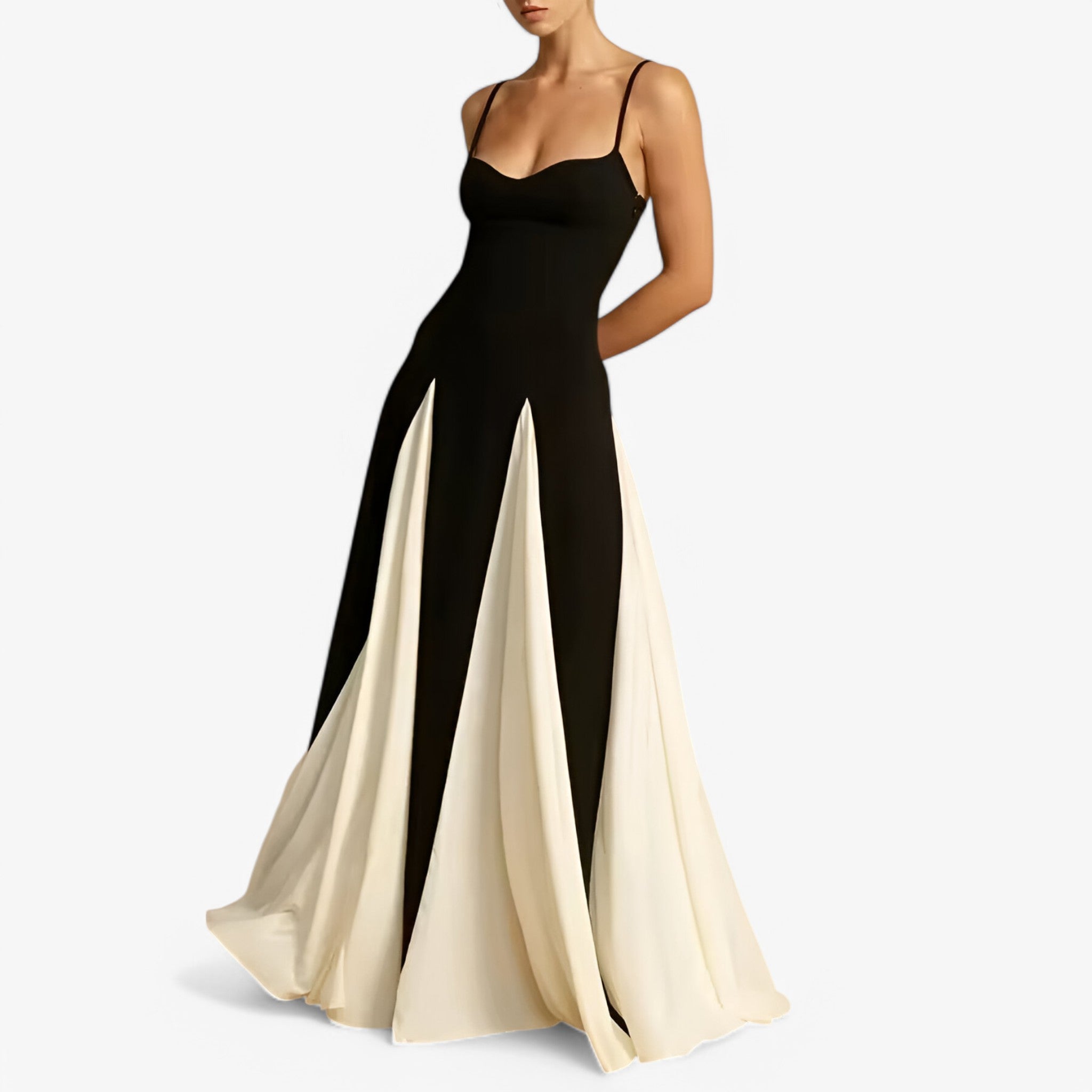 Isabella | Aftenkjole med åbne skuldre - Hvid - women's fashion - {{ product_tags }