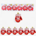 Sternenklar | Set di 6 palline di Natale – decorazioni festive rosse di dolci e fiocchi di neve