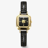 Carol | Women's Watch with Flower Dial and Narrow Leather Strap
