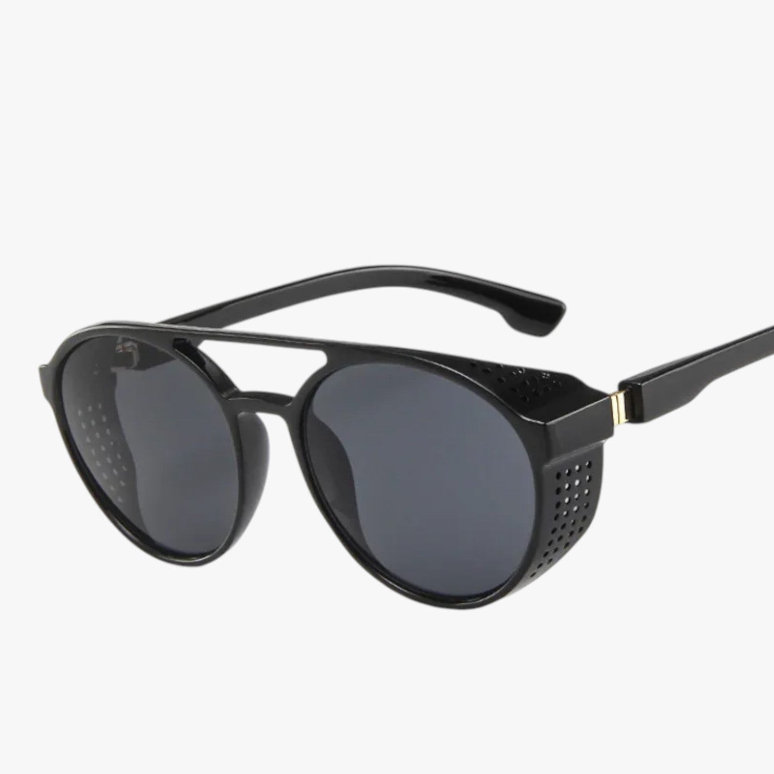 Seth | Punk vintage solbriller til mænd - sort sort Som vist på billedet - Seth | Punk vintage solbriller til mænd - €25 - {{ product_tags }