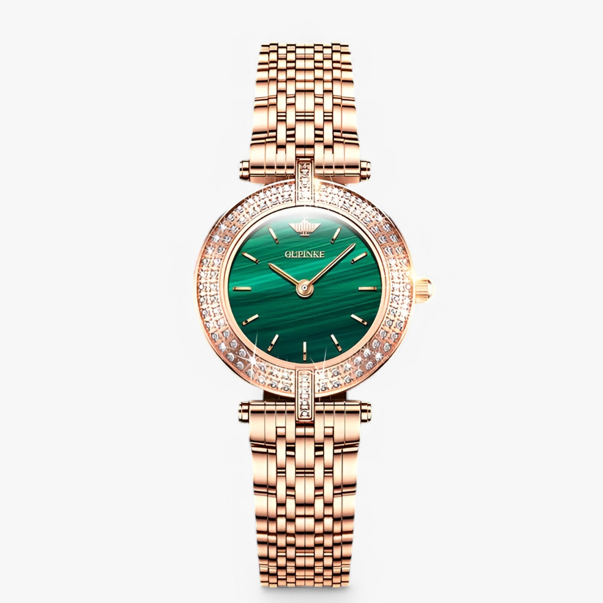 Noelle | Elegant schweizisk dameur med diamantdetaljer - grøn - watches - {{ product_tags }