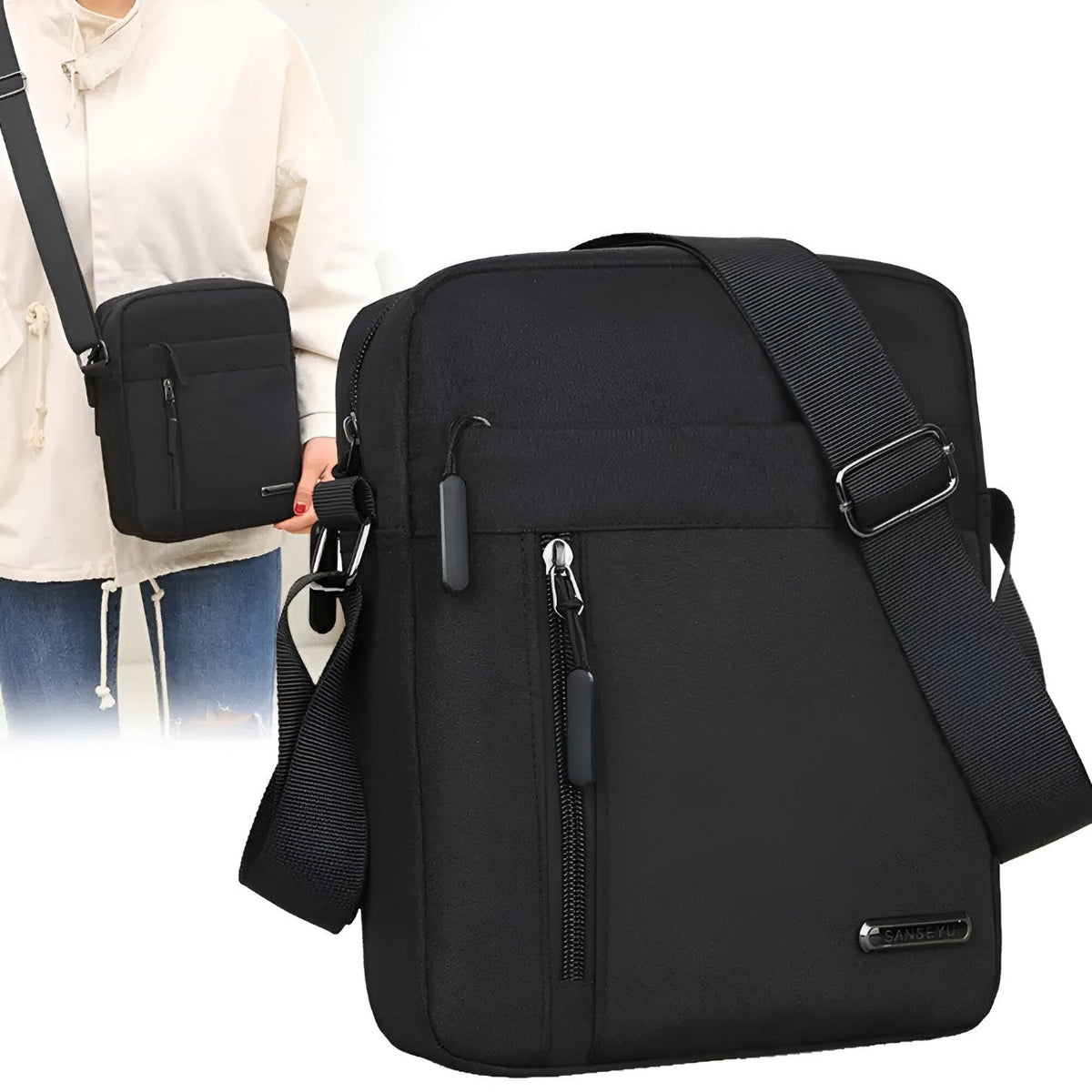 Herre Oxford-Stof Business Skuldertaske