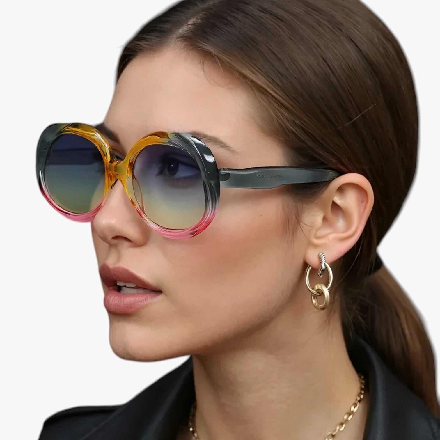 Moderne retrodesign Oval form med punket touch: perfekt til dem, der ønsker at skille sig ud. Passer til ethvert outfit Unisex stil, der fremhæver både afslappede og elegante looks. - - other - {{ product_tags }