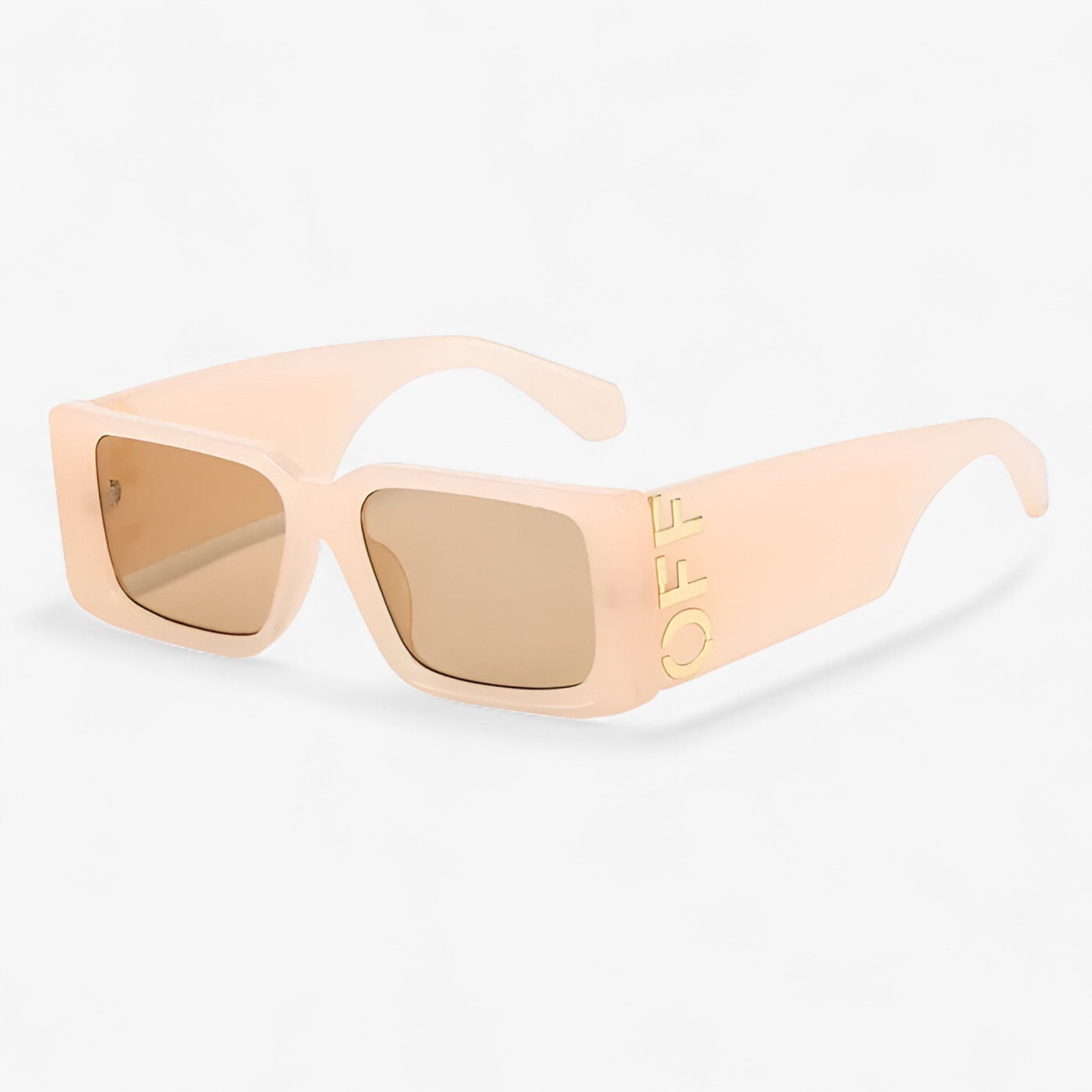 Arielle | Retro solbriller med firkantet stel og brede ben - Te INGEN kasse - women's fashion - {{ product_tags }