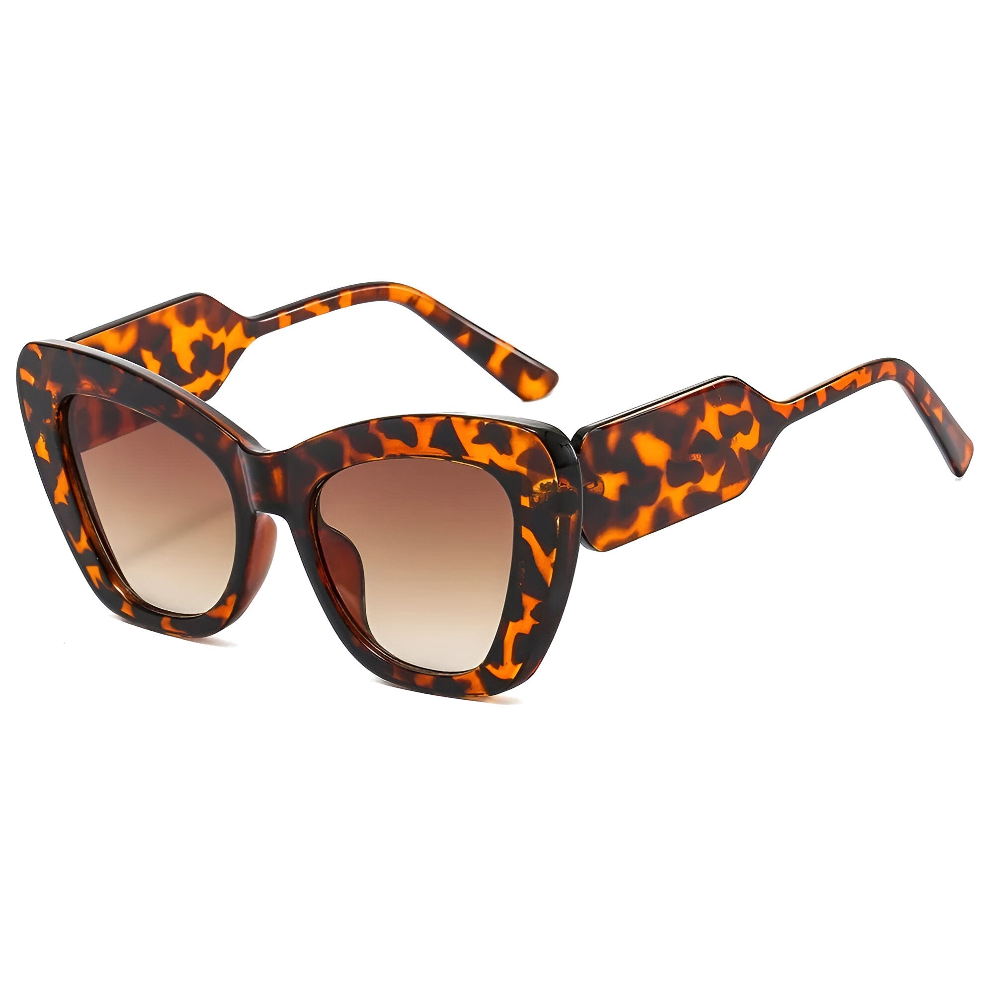 Melanie | Oversized katteøje solbriller med UV400 beskyttelse - leopard som billede - women's fashion - {{ product_tags }