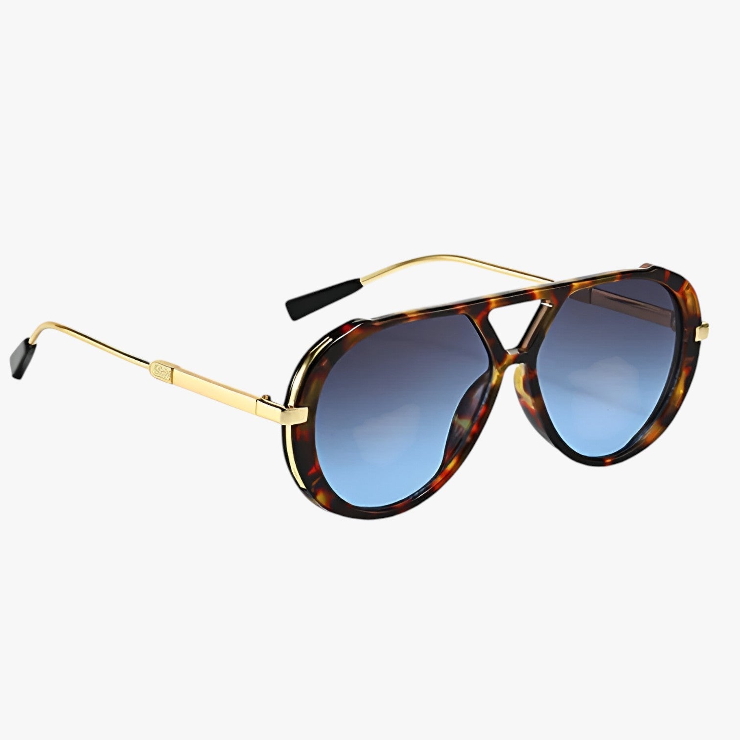 Arely | Trendy solbrille med stilfulde gradient glas - leopard blå - women's fashion - {{ product_tags }