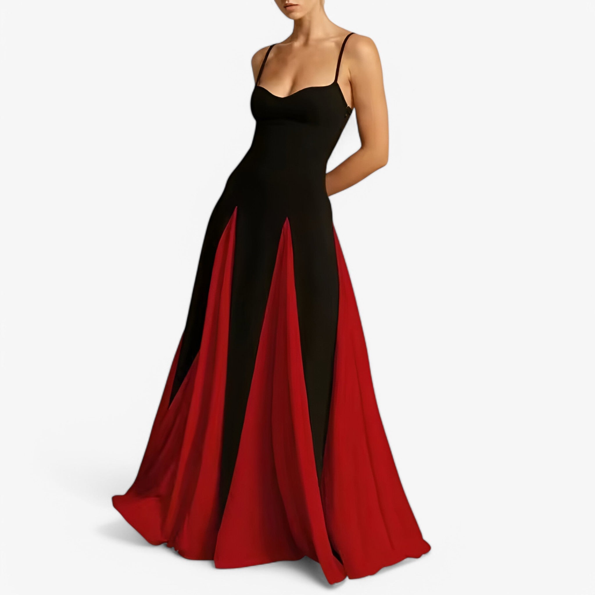 Isabella | Aftenkjole med åbne skuldre - Rød - women's fashion - {{ product_tags }