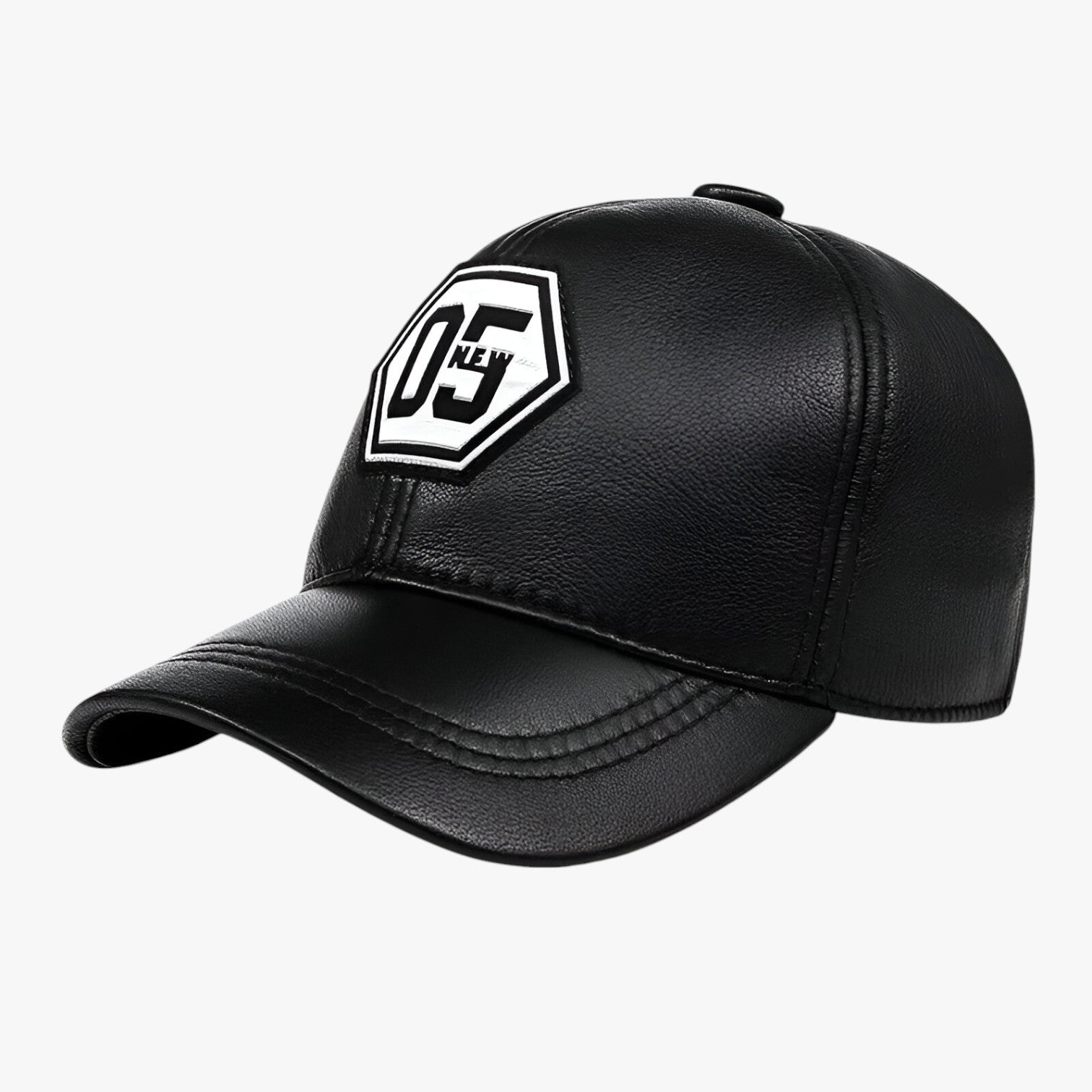 Alessandro | Rød læderhat – Solbeskyttelse med broderet design - Sort 55-58 cm justerbar - men's fashion - {{ product_tags }