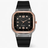 Janessa | Silicone Women's Watch with Large Dial and Rhinestone Details