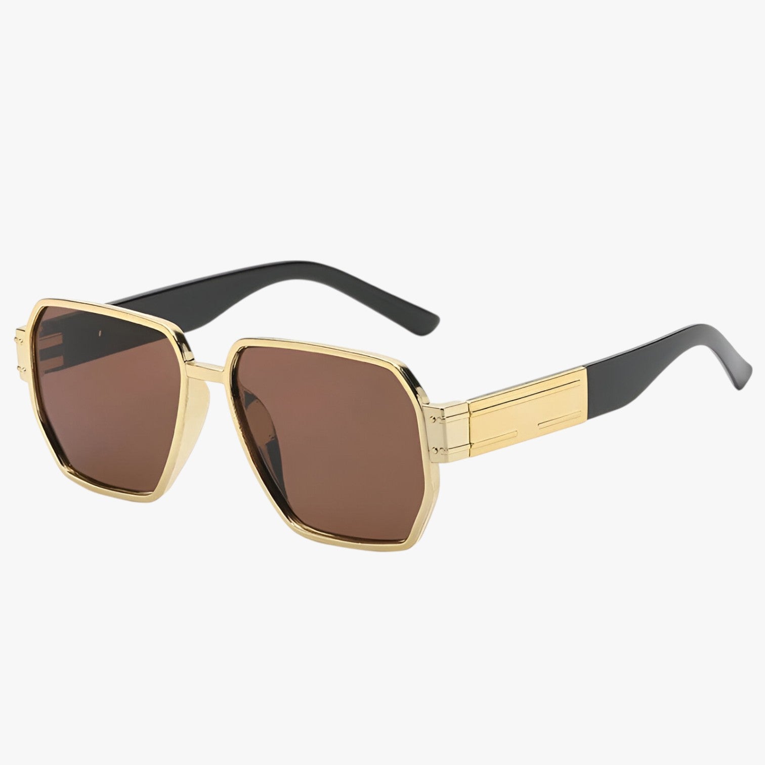 Zayla | Retro solbrille – Trendy look & UV400 beskyttelse - Brun guld - women's fashion - {{ product_tags }