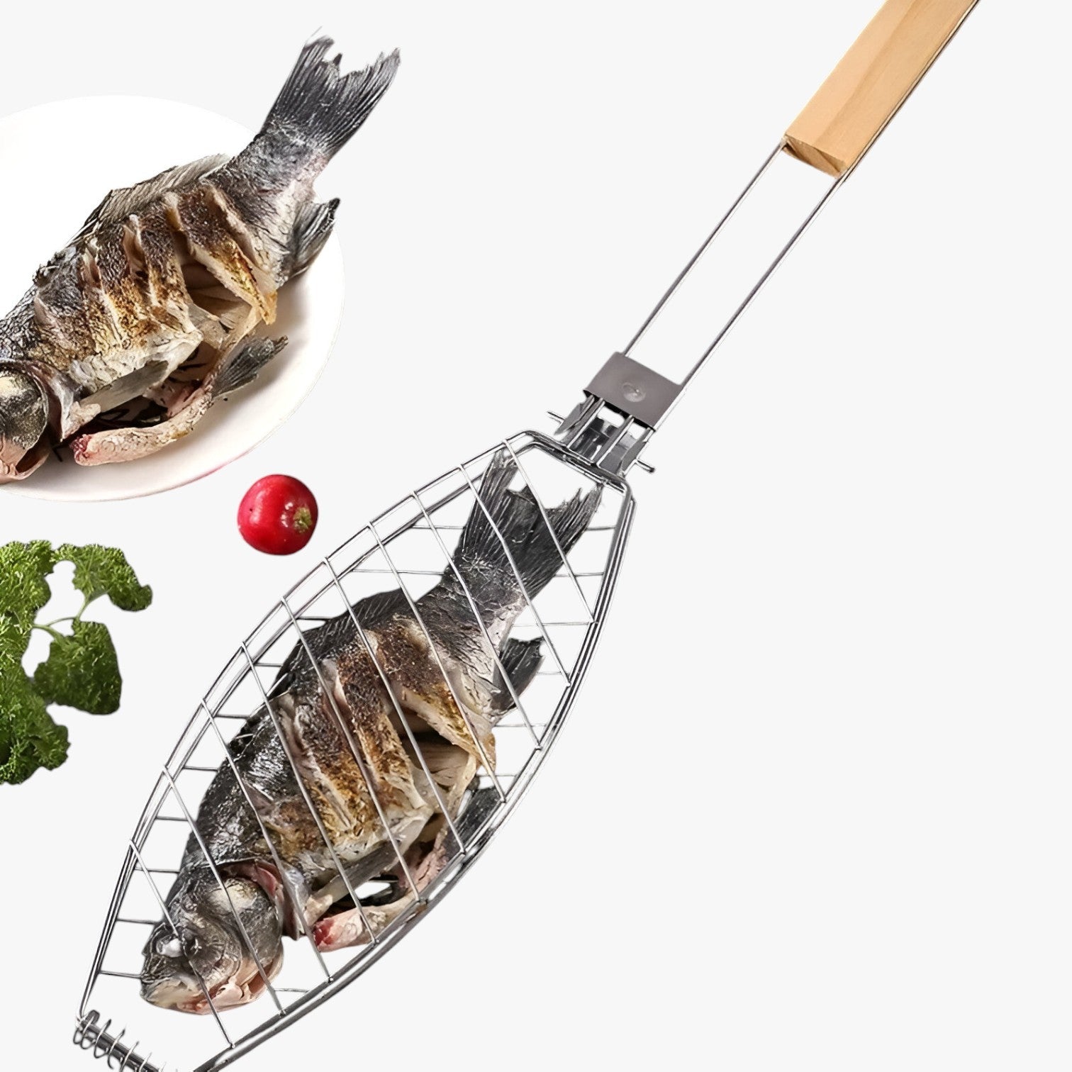 Roko | GrillMaster Bærbar BBQ Kurv – Perfekt til Fisk & Grøntsager - - house & garden - {{ product_tags }