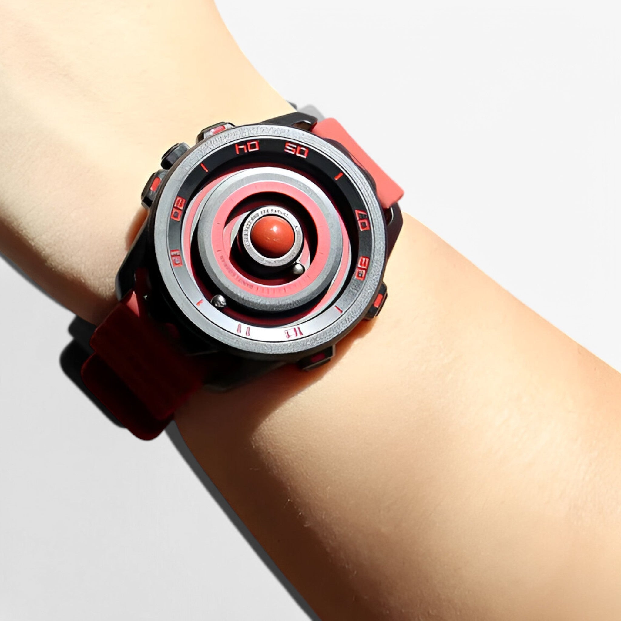 Hercules – Sportiv Kvartsur med Rød Magnetisk Design - - watches - {{ product_tags }