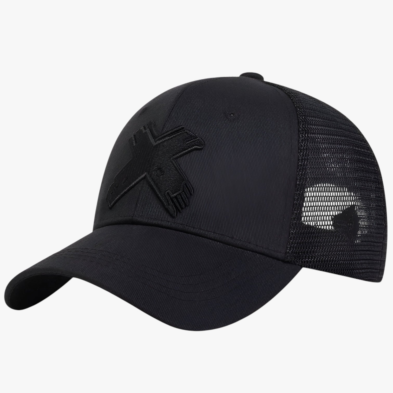 David | Sommerhat med net og broderi X - sort - women's fashion - {{ product_tags }