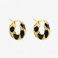 Micah| Vintage emalje øreringe Hoops – Trendy luksus