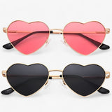 Gillian | Gradient Heart-Shaped Sunglasses - Clear and Acidic Colors