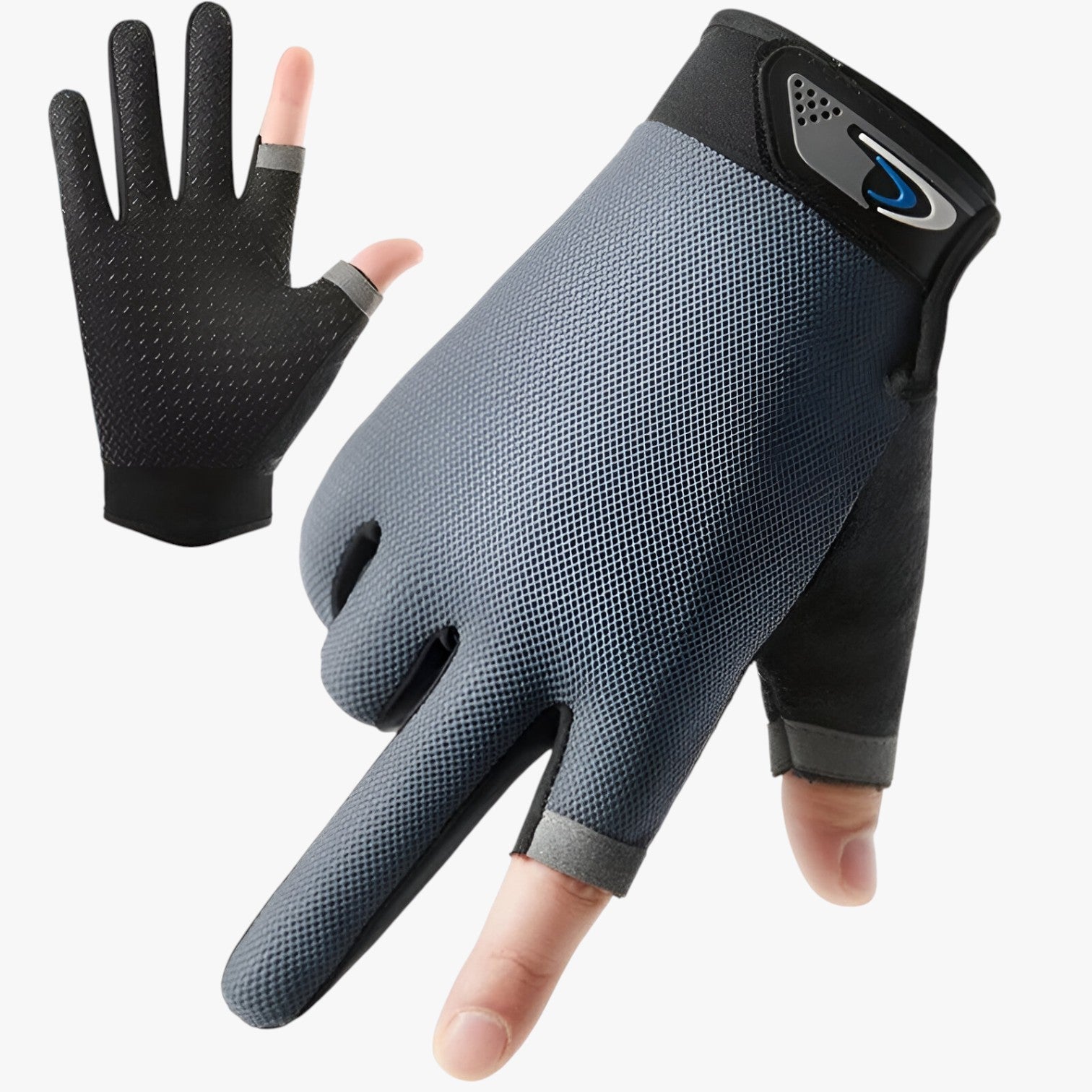 Lenard | Antiskrid vishandsker med snitfingre for greb og komfort - Grå - other - {{ product_tags }