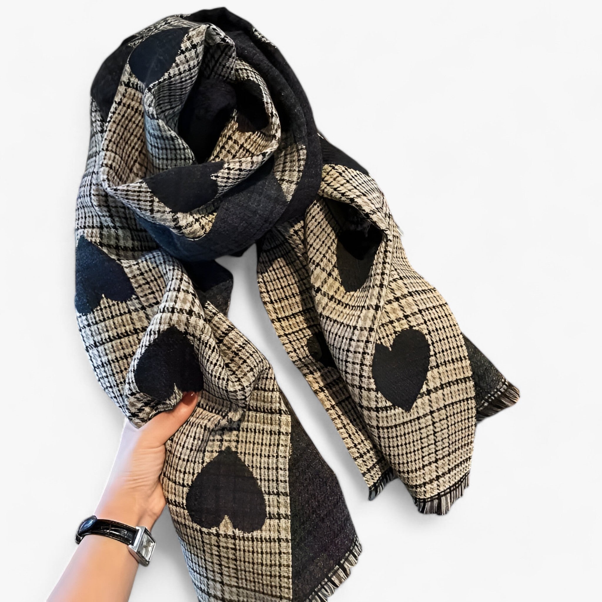 Amara | Dobbelt­sidet Cashmere Sjal – Varm Luksus med Stilfuldt Design - - women's fashion - {{ product_tags }