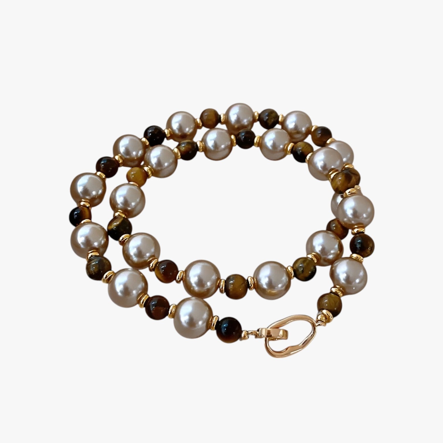 Malia | Elegant tigerøje halskæde til et raffineret udseende - - women's fashion - {{ product_tags }