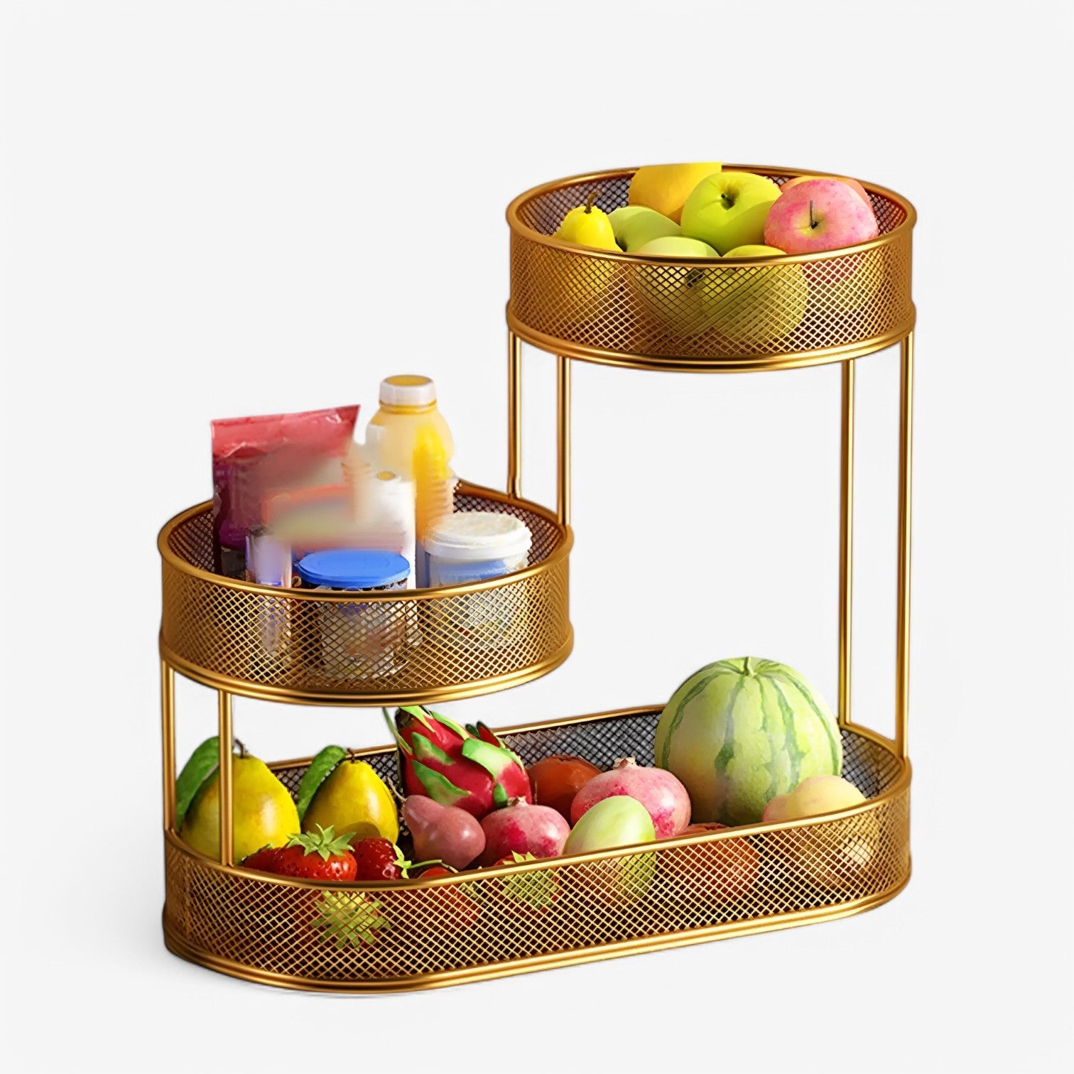Milena | Stilfuld jern frugtskål – Hold frugt frisk og organiseret - - house & garden - {{ product_tags }