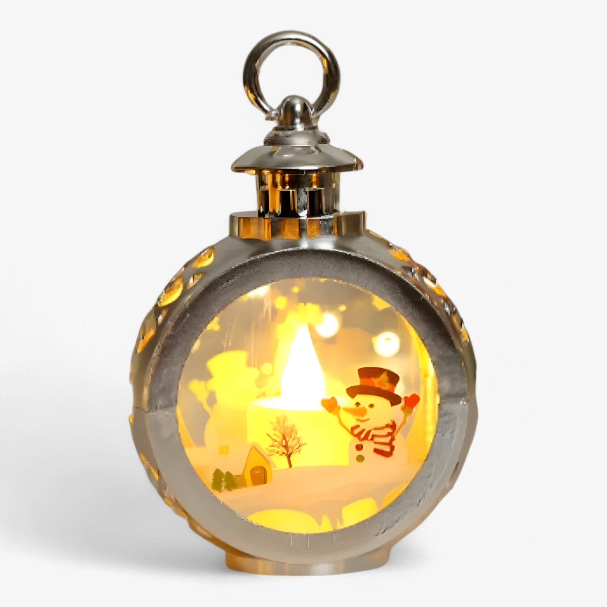 Julien | Julsnögubbelampe - LED-lys med simuleret flamme til udendørs dekoration - Stil 10 1 +1 GRATIS S 8.5x12cm - christmas - {{ product_tags }