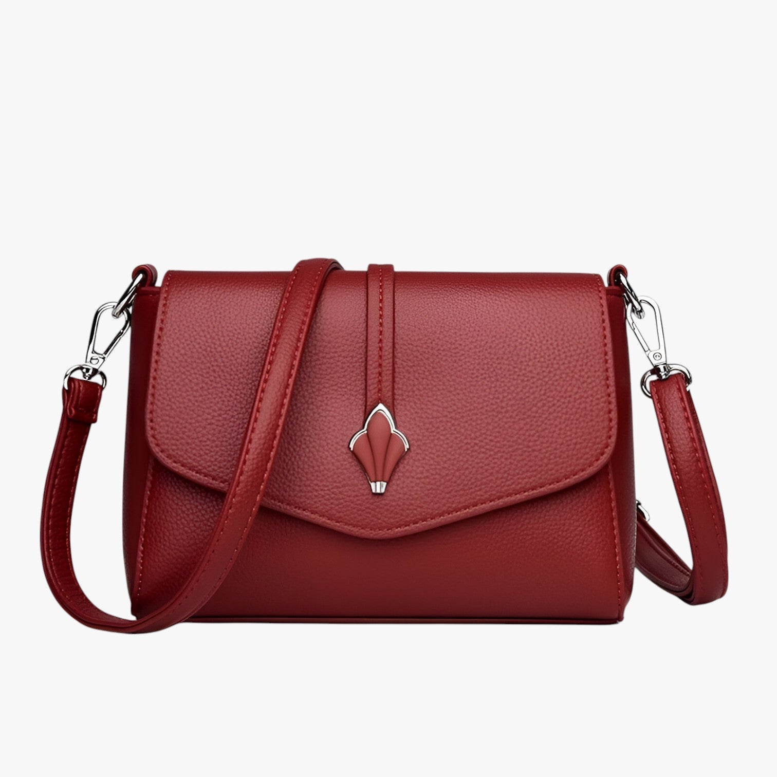 Julianna | Luksus PU læder skuldertaske - Rosso - bags - {{ product_tags }